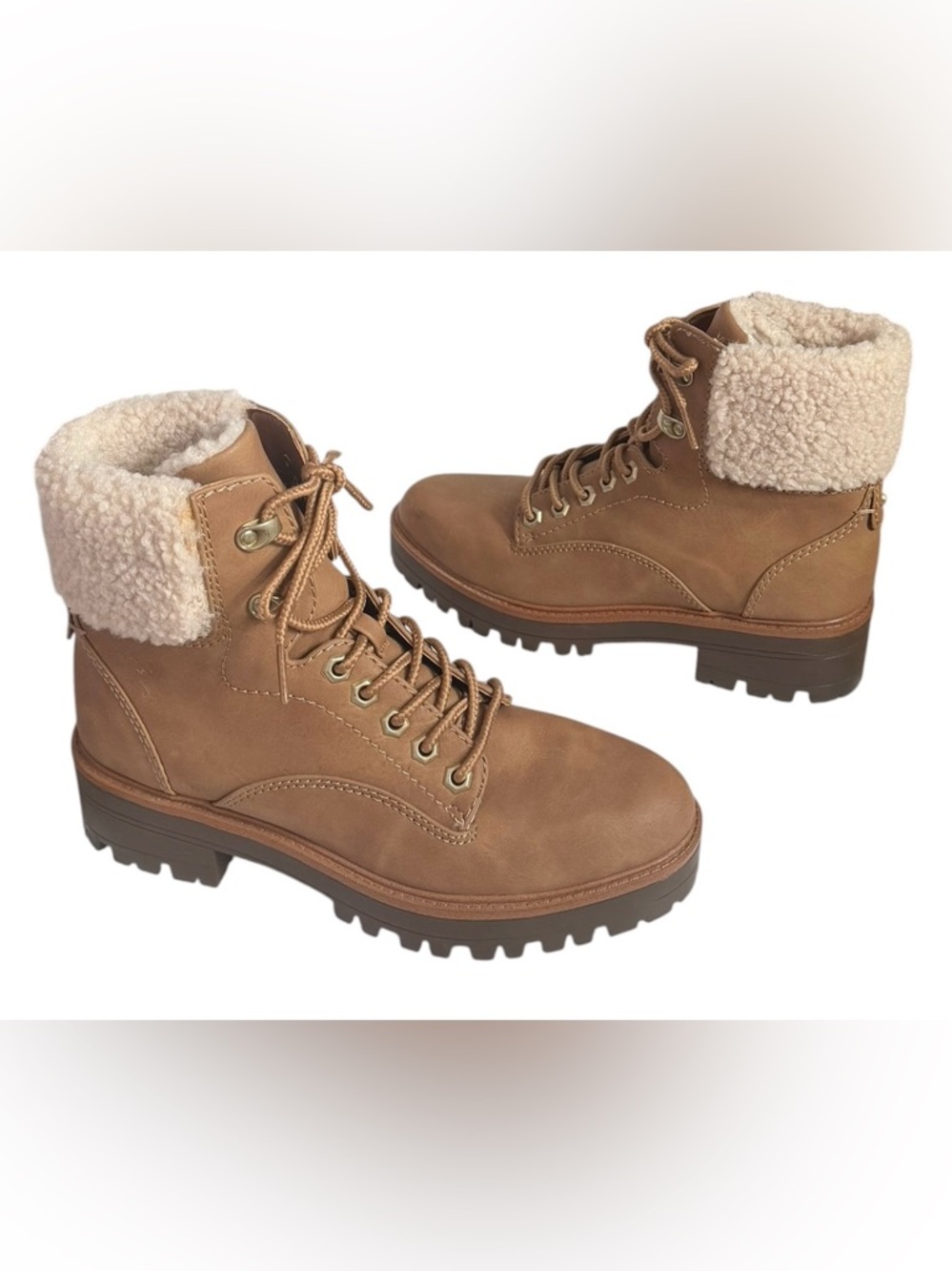 Never Worn! Indigo Rd. Irard Shearling-Lined Hiker Boots (One Minor Flaw)